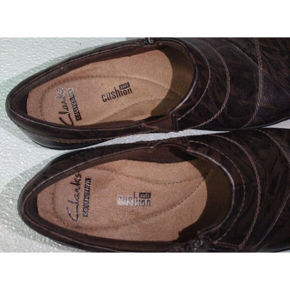 Clarks Women's Cora Brown Leather Comfort Loafers Shoes Size 7 - Picture 5 of 12
